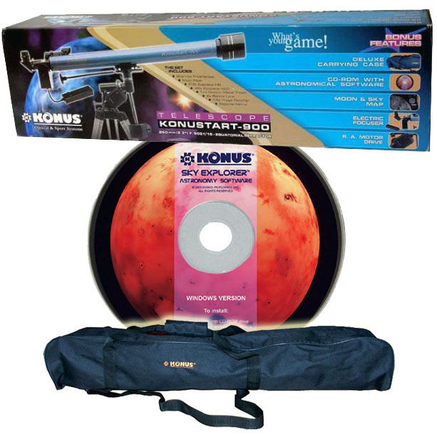 Konustart 900 (EQ1) telescope starter kit with RA and focus motors